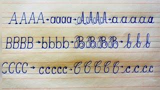 How to write print and cursive alphabet  How to write English capital and small letters 