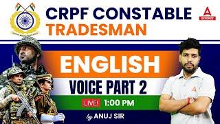 CRPF Constable Tradesman 2023 Class  CRPF English Class - Voice  Part -2 