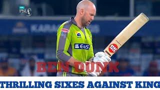 Ben dunk thrilling sixes against karachi 