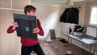 DESTROYING EVERY ELECTRONIC IN THE HOUSE WE DESTROYED TONS OF TVS COMPUTERS AND MORE