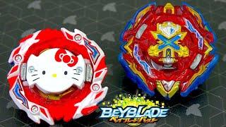 KITTY VS METAL SWORD  Astral Hello Kitty .Ov.R-0 VS Xiphoid Xcalibur .Xn.Sw-1  Beyblade Burst