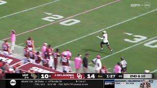 UCF WR blows kiss to Oklahoma sideline as he scores TD