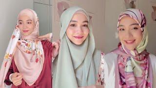 TUTORIAL HIJAB MOTIF TERBARU UNTUK IBU IBU DI JARI RAYA IDUL FITRI 