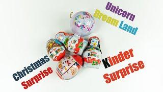 Kinder Surprise Unicorn Dream Land Christmas Surprise. Christmas Video part 1