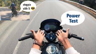 Pulsar 150 power test  2010 Model BS3  stoppie sikh li...