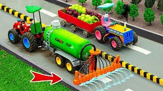 Diy tractor mini Bulldozer to making concrete road  Construction Vehicles Road Roller #46