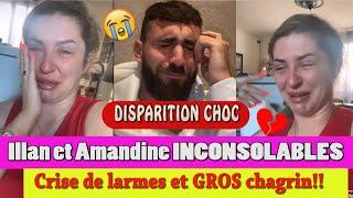 ILLAN ET AMANDINE PELISSARD EN CRISE DE LARMES ET INCONSOLABLES APRES LA PERTE DUN ETRE CHER