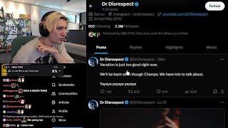 xQc reacts to DrDisrespect Tweet about Coming Back