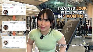HOW I GREW 500K FOLLOWERS ON INSTAGRAM IN 5 MONTHS  IG growth secrets content creator mindset...