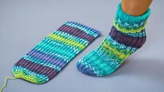 The easiest and fastest knitted socks with only 2 needles