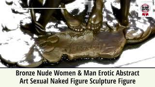 Bronze Nude Women & Man Erotic Abstract Art Sexual Naked Figure Sculpture Figure