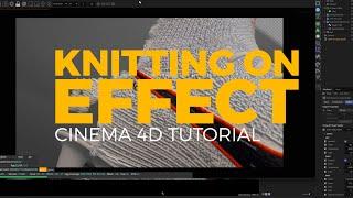 Cinema 4D + Octane  Tutorial Knitting or Stitching on Effect