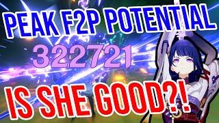 PEAK POTENTIAL F2P C0 Raiden Is She Actually Good? Genshin Impact