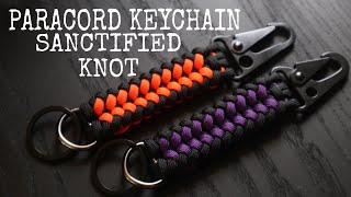 HOW TO MAKE KEYCHAIN SANCTIFIED KNOT WITH CARABINER  SNAPHOOK  SANCTIFIED PARACORD TUTORIAL