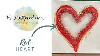 Red Heart Glass & Resin Art Tutorial