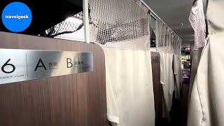 Trying Japans Capsule Hotel Night Bus like a Hospital Room  Osaka - Tokyo