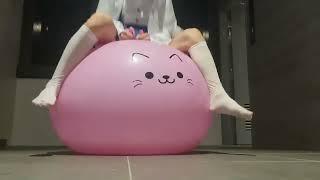 Bouncing on a 80cm space hopper ball without legs - Specks Dream Toys Neko Hopurr