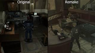 Resident Evil 2 Original Vs Resident Evil 2 Remake Fixed Camera  Comparison