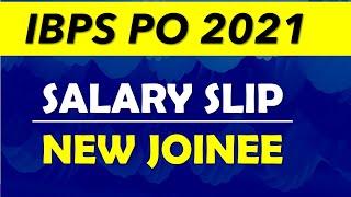 IBPS PO 2021 NEW JOINEE SALARY SLIPOCT 2021  Bank Of India