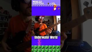 Super Mario bass cover  Underwater level  #supermario #shorts