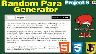 JavaScript Random Paragraph Generator  Project 9  Learn Coding