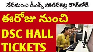 DSC HALL TICKETS 2024 DOWNLOAD FROM TODAYTS DSC HALL TICKET