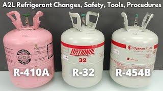 A2L Refrigerants R-454B and R-32 Explained Bottles Changes Rules Tools