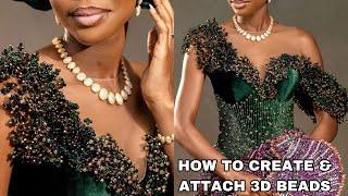 HOW TO CREATE 3D BEADS AND ATTACH THEM  WIREWORK & BEADING TUTORIAL FOR BEGINNERS AND EXPERTS