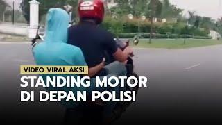 Viral Video Aksi Standing Motor di Depan Polantas Pekanbaru Pelaku Berstatus Pelajar