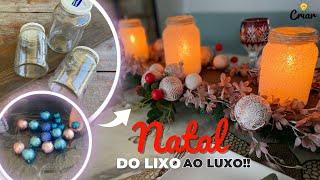 DIY CENTRO DE MESA NATALINO   Materiais reciclados e reutilizados  Faça Você mesmo