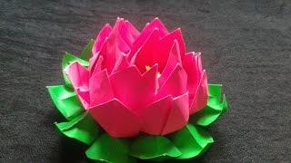 How to make an origami lotus flower DIY  projectsDo it yourselfDIY ideasDIY craft instructions