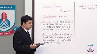 Class 10 - Computer Studies - Chapter 5 - Lecture 10 - Programming Exercises 5 to7 - Allied Schools