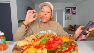 ANSWERING YOUR QUESTIONS Q&A PART 1  JUICY FRUIT MUKBANG  SMACKING