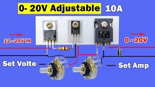 Make voltage and current Adjustable Power supply DC voltage controller DIY