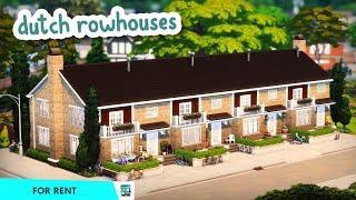 Dutch Rowhouses   The Sims 4 For Rent Speed Build