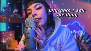 ASMR back and forth from whispers to soft speaking 
