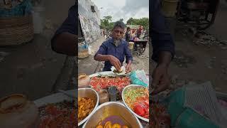 Hardworking Old Man Selling Street Food Spicy Egg Chana Masala #shorts