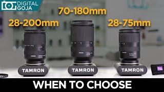 Why Similar Focal Lengths? TamronLens FAQ  Tamron 28-200mm Tamron 28-75 Tamron 70-180 for Sony FE