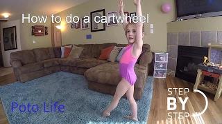 5 year old teaches how to do a cartwheel by Brea