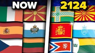 Probable Future Evolution of ALL European Flags 2024-2124