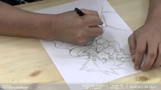 【KINGDOM HEARTS -HD 2.5 ReMIX-】イラスト完成までの道：メイキングムービー