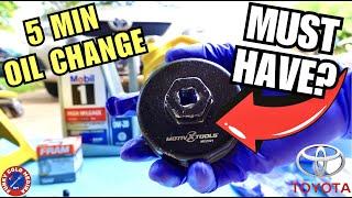 EASY 5 MINUTE Toyota Oil Change  YOU NEED THIS PART  Toyota Oil Filter Wrench