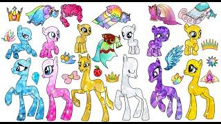 My little pony as Princeses mane 6 Poor gets rich blind bags - crystal  alicorns  paper Dolls