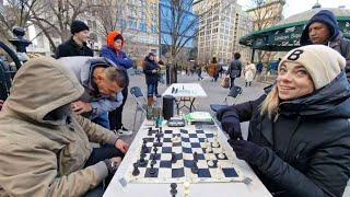 Dina Belenkayas opponent makes a drug deal between chess games.