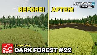 CLEARING LAND FOR A NEW FIELD Dark Forest Survival FS22 Timelapse # 22