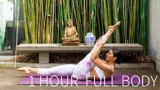 1 HOUR FULL BODY WORKOUT  Full Length Intermediate Pilates Class