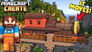 I Build A WORKING TRAIN In Minecraft Create Mod