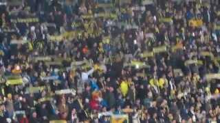 GS maçı öncesi Fenerbahçe tribünlerinde atkı şov