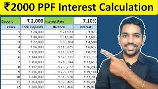 ₹2000 PPF Interest Calculation for 15 Years  PPF Calculator & Account Benefits