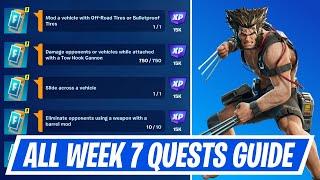 Fortnite Complete Week 7 Quests - How to EASILY Complete Week 7 Quests Challenges in Season 3